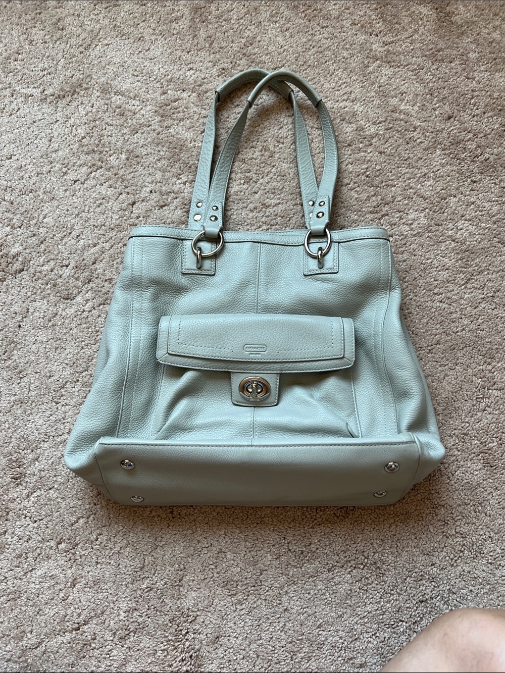 Coach Penelope Carryall Pebbled Leather Bag